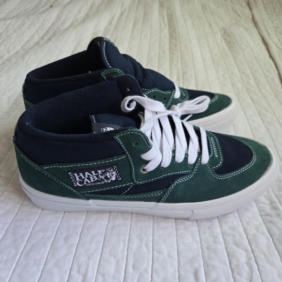 Vans Skate Half Cab Men 8.5 Mid Top Tartan Blue Green New Popcush 032026 - Picture 7 of 9